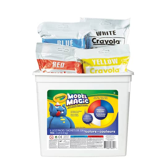 8 Pack: Crayola&#xAE; 2lb. Model Magic&#xAE; Primary Colors Bucket